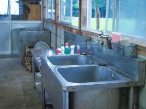 a stainless steel sink in a kitchen with a window at Nakagawa Bettei - Vacation STAY 9303 in Otawara +30 photos