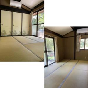 an empty room with windows in a house at kohagino - Vacation STAY 12342 in Uenohara