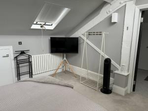 TV a/nebo společenská místnost v ubytování Luxury Penthouse St Chads Snowhill