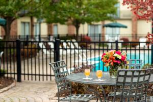 A patio or other outdoor area at RIT Inn & Conference Center