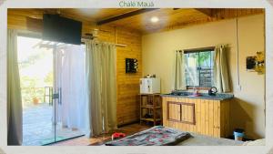 Dapur atau dapur kecil di Chalés Silvia Gato