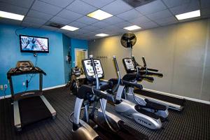 a gym with several cardio bikes in a room at Ashworth 905 in North Myrtle Beach