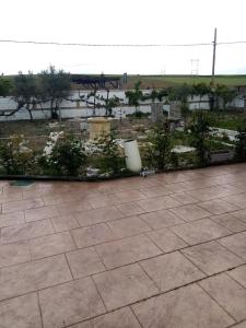 uitzicht op een tuin met bomen en planten bij Casa campo de 3 habitaciones con parcela in Villamayor
