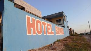 a wall with the words hotel blankets painted on it at Hotel Ramos in Barreirinhas +20 photos