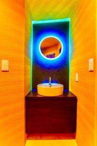 a bathroom with a sink and a mirror at Villa Inuyama - Vacation STAY 87603v in Inuyama