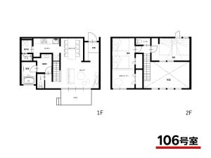 a floor plan of a house at Rakuten STAY VILLA Yatsugatake - 106 Family Room - in Hokuto