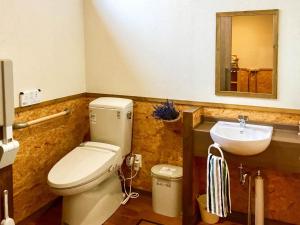 a bathroom with a toilet and a sink at Country Cottage Waki Aiai - Vacation STAY 26503v in Sorachi +12 photos