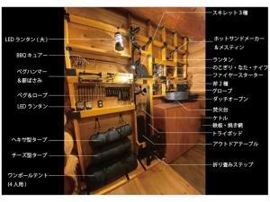 a picture of a kitchen with writing on the wall at AWA -AWA WELLNESS AREA- - Vacation STAY 63317v in Minamiboso