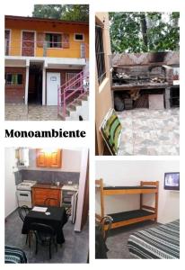 a collage of three pictures of a house at Monoambiente San Bernardo in San Bernardo
