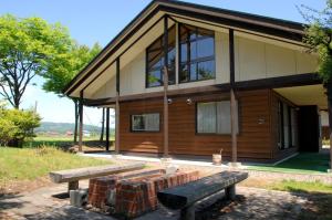 a house with a bench in front of it at Kabato County - Camp - Vacation STAY 42252v in Shintotsukawa