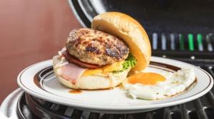 a breakfast sandwich with an egg on a plate at SPRINGS VILLAGE Ashigara-Tanzawa Hot Spring Resort & Glamping - Vacation STAY 42301v in Oyama