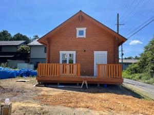 a house that is being constructed with a porch at Biwako Hills - Vacation STAY 27827v in Takashima +9 photos