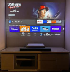 einen Bildschirm mit einem Videospiel darauf in der Unterkunft Hinode Land - Vacation STAY 06589v in Kombu