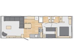 un dibujo del suelo de una casa en Sanctuary 5 Hot tub lodge, en Fort Augustus