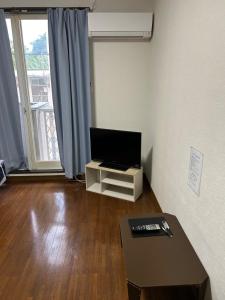 un salon avec une télévision et une table basse dans l'établissement Chambord Kyomachi - Vacation STAY 64829v, à Kumamoto 4 autres photos