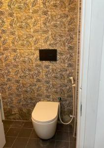 トリノにあるIvaroseのトイレと壁のある浴室