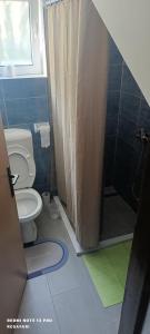 a bathroom with a toilet and a shower at Faris in Bihać