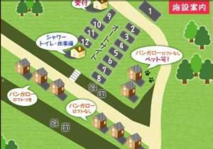 a map of a park with houses and trees at Minakami Outdoor Log & Auto Campsite - Vacation STAY 34003v in Obinata
