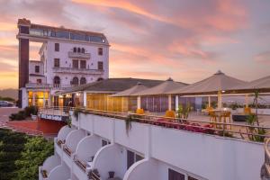 a view of the hotel from the balcony of a building at B&B HOTEL Sado Setúbal in Setúbal