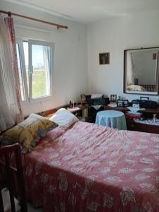 Ένα ή περισσότερα κρεβάτια σε δωμάτιο στο Lake House Fanari