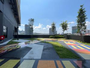 a view of a courtyard in a building at Arte cheras By comport corner in Kuala Lumpur