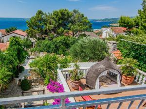 an aerial view of a house with plants on a balcony at Holiday Home Gordana by Interhome in Maslenica