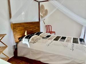 Postel nebo postele na pokoji v ubytování Villa avec piscine privée à Capesterre-de-Marie-Galante