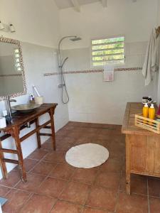 Koupelna v ubytování Villa avec piscine privée à Capesterre-de-Marie-Galante