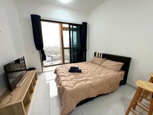 Ένα ή περισσότερα κρεβάτια σε δωμάτιο στο Sky Tree Service Apartment 2