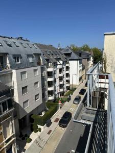 an aerial view of a city street with buildings at Rooftop 1 bed sleeps 4 in Luxembourg