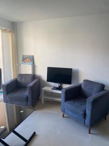 Χώρος καθιστικού στο Appartement les Remylis