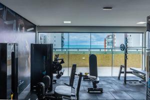 Fitness centrum a/nebo fitness zařízení v ubytování Apê com Vista Mar na Praia do Sul!