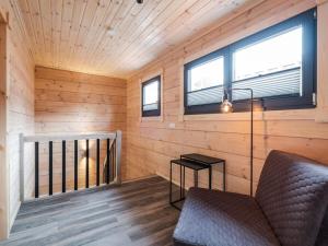 TV a/nebo společenská místnost v ubytování Bergwaldchalet Wellness 8