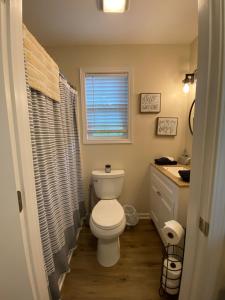 un bagno con un water e un lavandino di Frog Hollow a Townville