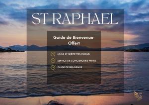 a picture of the ocean with the words st raphtar at HorizSky Villa, 6p, 3BR, pool, WiFi in Saint-Raphaël