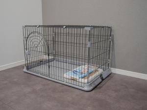 a cage sitting in a corner of a room at Kotonoyado Chizu - Vacation STAY 23155v in Kotohira