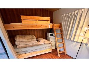 金山にあるCamp & Logde Luana Park Sshirahama - Vacation STAY 99906vの部屋にある梯子付きの二段ベッド