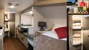 Giường trong phòng chung tại Gramercy Village Lake Yamanaka Glamping & Sauna - Vacation STAY 92829v