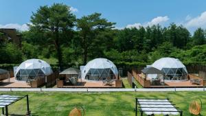 Zahrada ubytování Gramercy Village Lake Yamanaka Glamping & Sauna - Vacation STAY 92834v