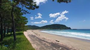 a view of a beach with trees and the ocean at Amakusa West Coast Takahama-ya - Vacation STAY 80953v in Amakusa