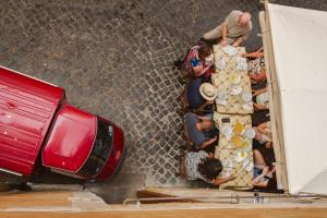 a group of people standing next to a truck at Locanda da Enzo in Rome +31 photos