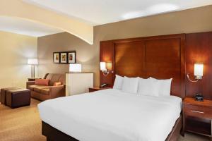 Postel nebo postele na pokoji v ubytování Comfort Suites State College near Penn State - Steps Away from PSU!