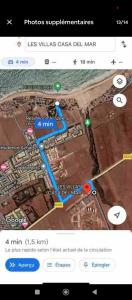 a screenshot of a cell phone with a map at Luxury family villa in Casablanca