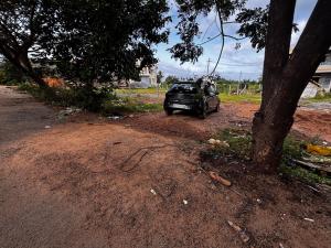 a car parked next to a tree on a dirt road at Reddys Guest House in Hampi