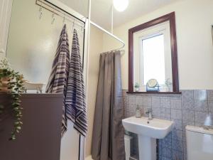 a bathroom with a sink and a shower at The Highlander in Dornie +28 photos