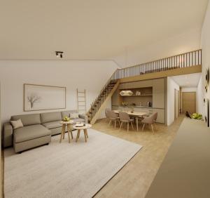 Posezení v ubytování Alpensonne Apartments