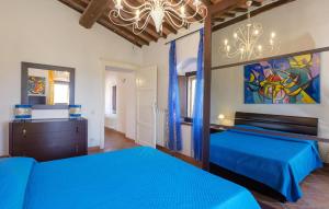 Katil atau katil-katil dalam bilik di Cozy Home In Castelnuovo Val Di Cecina