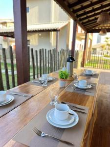 Balkoni atau teres di Chalet Vista Lençóis Santo Amaro