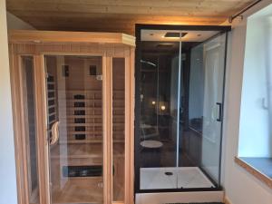 Koupelna v ubytování Le Reflet des Sommets - Sauna, jardin et terrasse + 11 fotografií