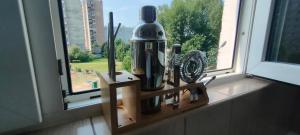 a window sill with a container on a window sill at Sweet Home Inn in Świnoujście